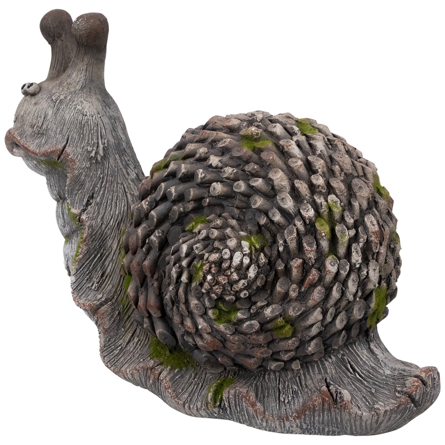 Slowpoke Snail Outdoor Garden Statue - 15"